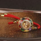 Fortune Jewel Colorful Zircon Copper Wealth Luck Rotation Bracelet Necklace Pendant