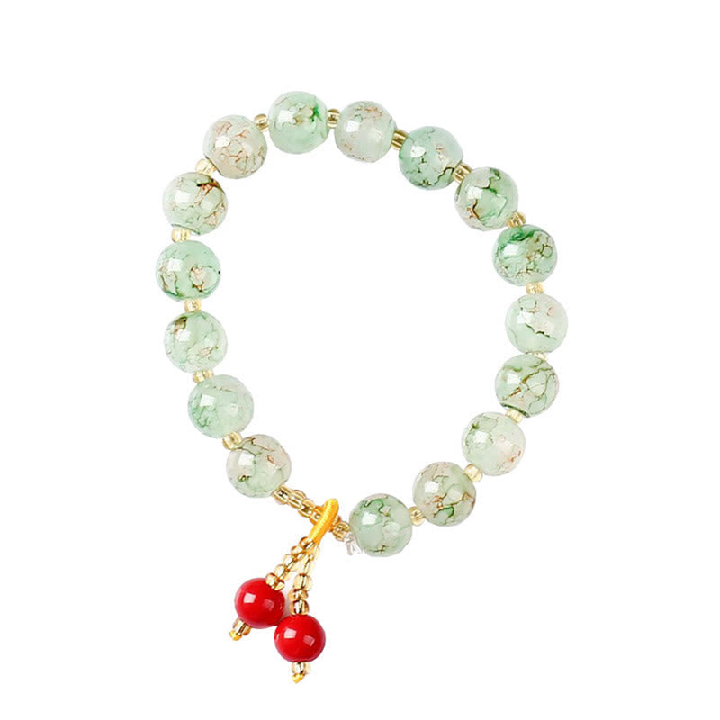 Fortune Jewel Liuli Glass Bead Blessing Harmony Bracelet