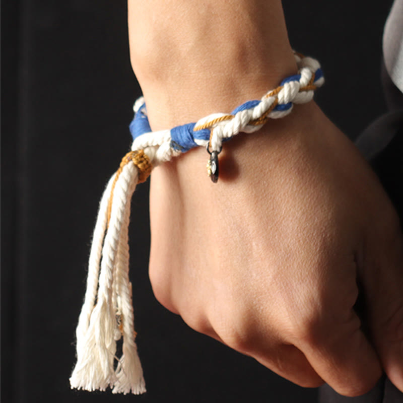 Fortune Jewel Tibet Zakiram Goddess of Wealth Thangka Handmade Luck Bracelet