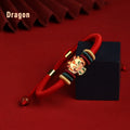 Fortune Jewel Handmade 925 Sterling Silver Year of the Dragon Cute Chinese Zodiac Luck Braided Red Bracelet