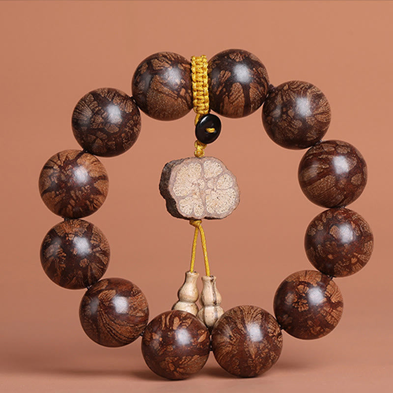 Fortune Jewel Plum Blossom Wood Inner Peace Bracelet