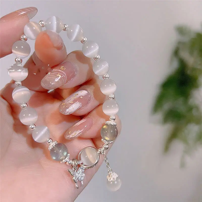Fortune Jewel "Sending Luck and Inner Peace" Cat's Eye Butterfly Bracelet Includes Gift Message Card Fortune Jewel