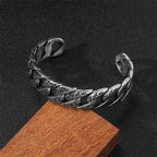 Fortune Jewel Tibetan Om Mani Padme Hum Mantra Titanium Steel Peace Cuf Bangle Bracelet
