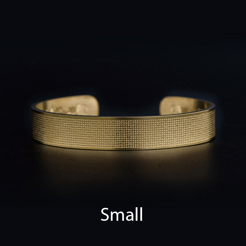 Fortune Jewel Shurangama Mantra Engraving Titanium Steel Blessing Bracelet