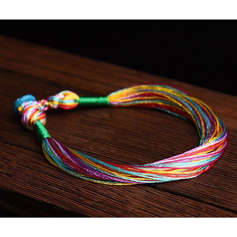 Fortune Jewel Tibetan Handmade Five Colorful Thread Dragon Boat Festival Protection Adult Child String Bracelet