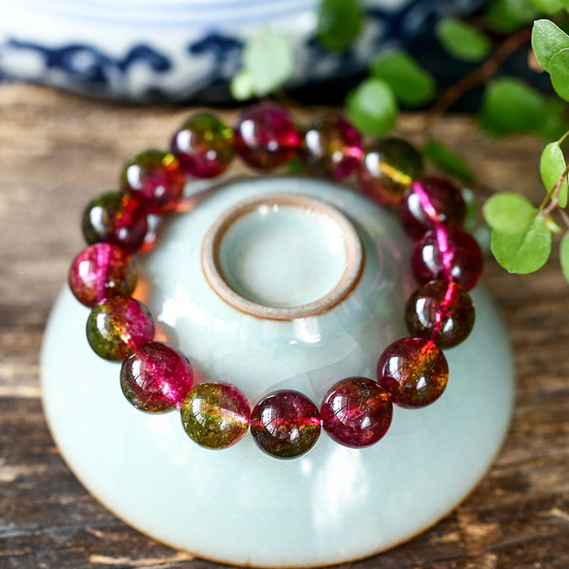 Fortune Jewel Natural Tourmaline Love Wisdom Bracelet