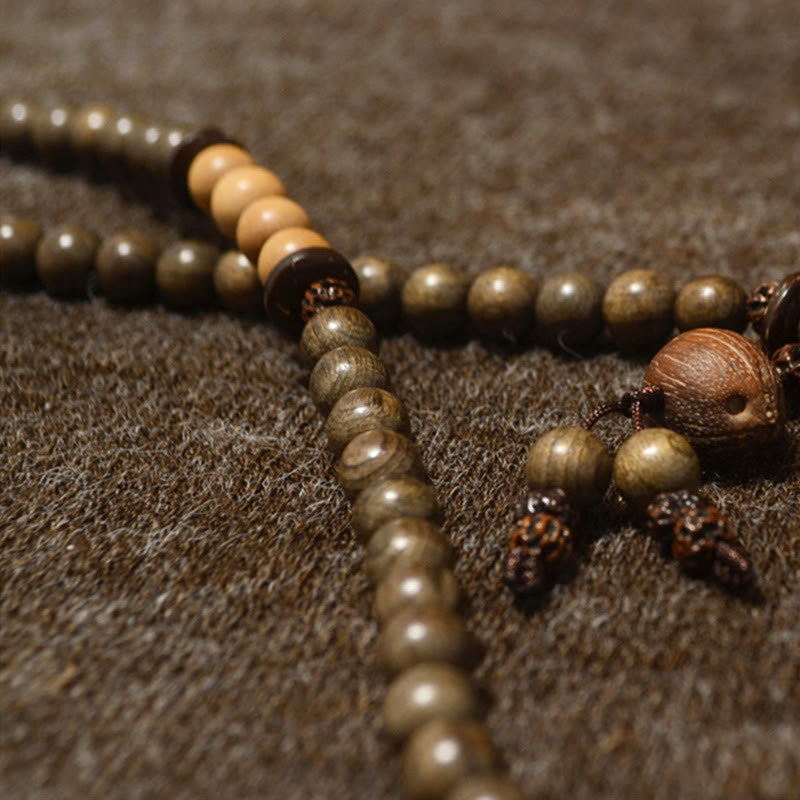 Fortune Jewel Tibetan Sandalwood Protection Charm Mala Bracelet