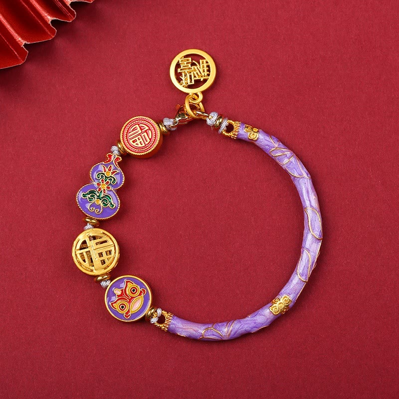 Fortune Jewel Tibetan Gourd Fortune Happiness Lion Wealth Luck Bracelet