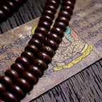 Fortune Jewel Natural Tibet 108 Mala Beads Purple Bodhi Seed Three-eyed Dzi Bead Copper Dorje Harmony Bracelet