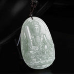 Fortune Jewel Chinese Zodiac Natal Buddha Jade Wealth Prosperity Necklace Pendant Fortune Jewel