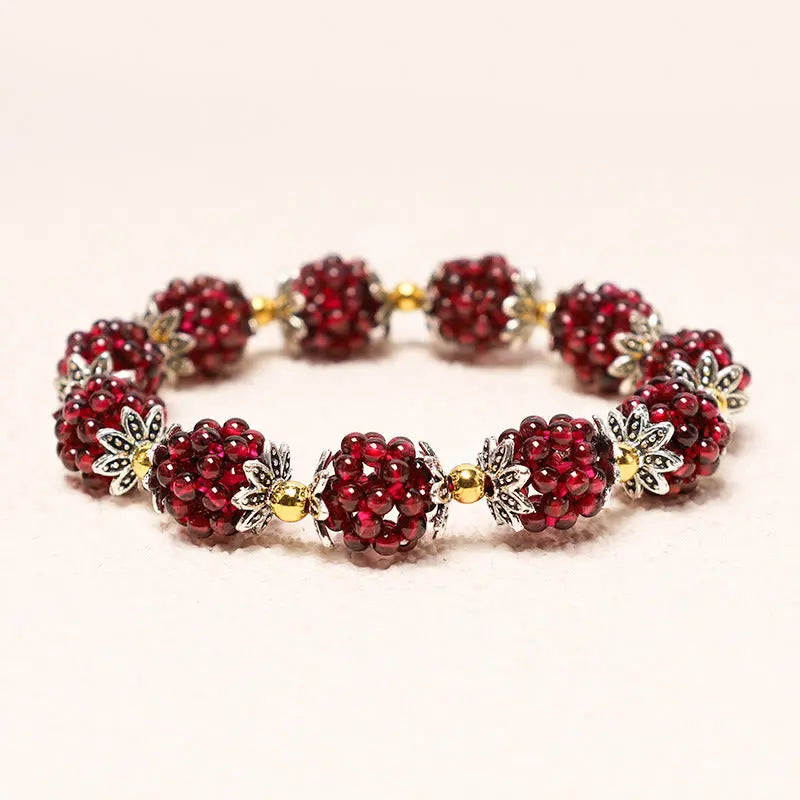 Fortune Jewel "All the best for Vitality and Passion" Garnet Bracelet Includes Gift Message Card Fortune Jewel