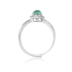 Fortune Jewel 925 Sterling Silver Round Jade Luck Prosperity Adjustable Ring