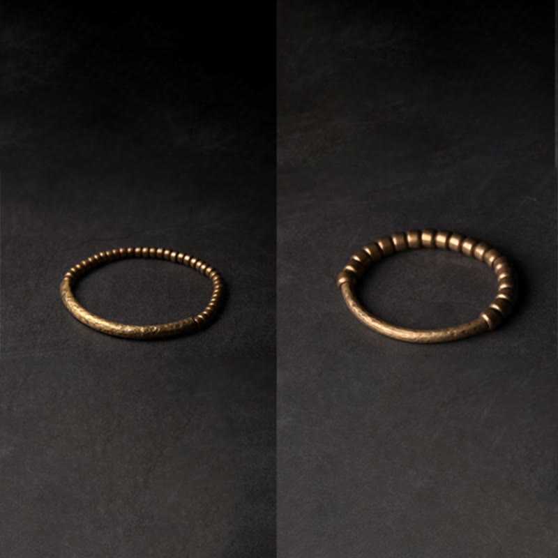 Fortune Jewel Simple Design Copper Brass Bead Luck Wealth Bracelet