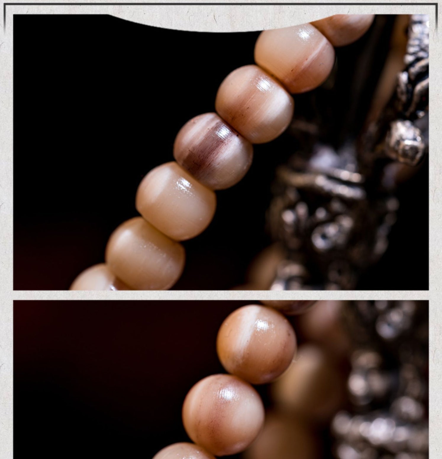 Natural Camel Bone Bracelet 108 Beads Mala for Yoga and Mindfulness