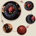 Fortune Jewel FengShui Natural Rainbow Obsidian PiXiu Cinnabar Healing Necklace Pendant