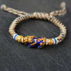 Fortune Jewel Feng Shui PiXiu Color Change Copper Coin Beads Wealth String Bracelet