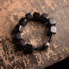 Fortune Jewel Tibetan Ebony Wood Dzi Bead Strength Bracelet