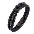Fortune Jewel Layered Leather Weave Fortune Bracelet