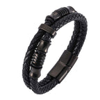 Fortune Jewel Layered Leather Weave Fortune Bracelet