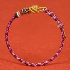 Fortune Jewel Handmade Dunhuang Colorful Rope Protection Braid String Bracelet