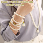 Buddha Stones "Hoping for Serenity and Mindfulness" Bodhi Lotus Mala Includes Gift Message Card Fortune Jewel