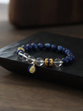 White Crystal, Blue Kyanite & Lapis Lazuli Bracelet – Elegant & Brightening Wealth Charm