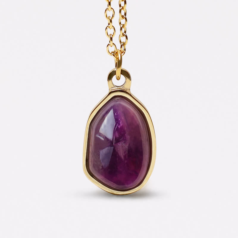 Fortune Jewel Natural Green Aventurine Amethyst Rose Quartz Blessing Necklace Pendant
