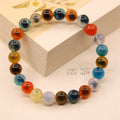 Fortune Jewel Colorful Candy Agate Healing Strength Bead Bracelet