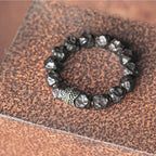 Fortune Jewel Ebony Wood Copper Peace Balance Couple Bracelet