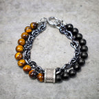 Fortune Jewel Natural Tiger Eye Lazurite Protection Bracelet