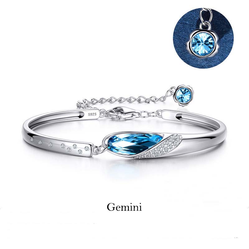 Fortune Jewel 925 Silver Plated Copper 12 Constellations of the Zodiac Charm Bracelet