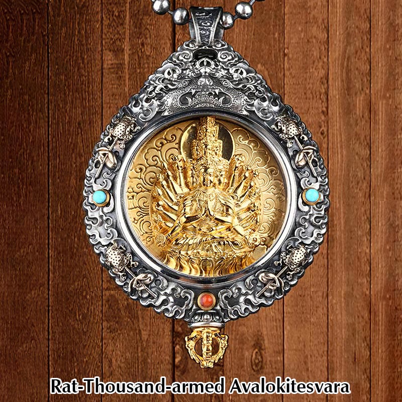 Fortune Jewel Chinese Zodiac Natal Buddha Thangka Nine Palaces Eight Diagrams Wealth Rotatable Necklace Pendant Fortune Jewel