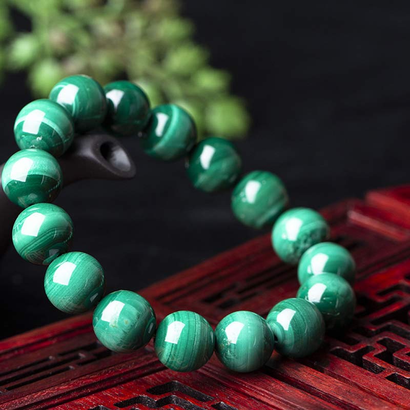 Fortune Jewel Natural Malachite Protection Calmness Bracelet