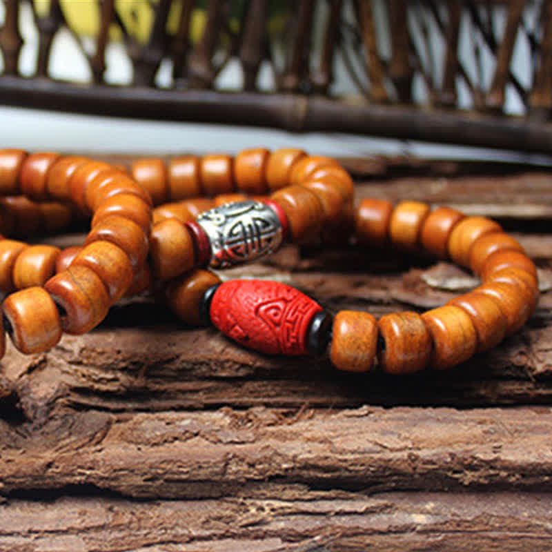 Fortune Jewel Tibetan Bone Beads Om Mani Padme Hum Strength Bracelet
