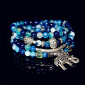Fortune Jewel Natural Agate Elephant Buddha Hope Bracelet