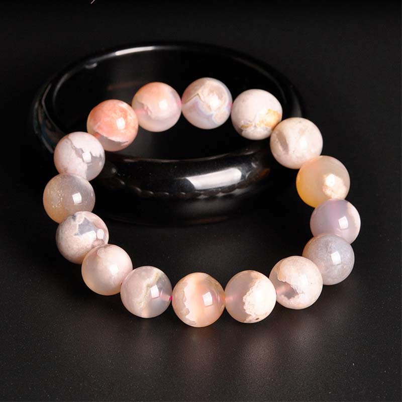 Fortune Jewel Sakura Agate Peace Blessing Bracelet