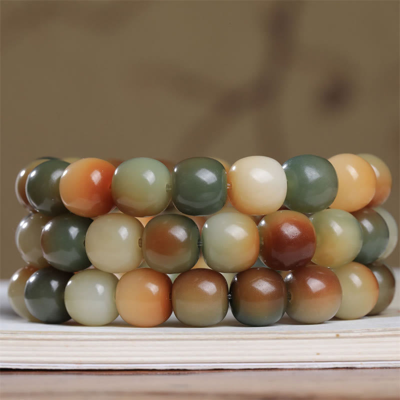 Fortune Jewel Colorful Bodhi Seed Peace Wisdom Bracelet