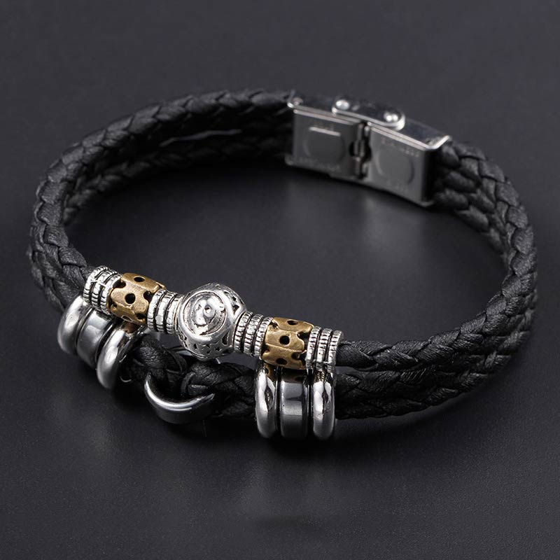 Fortune Jewel 12 Constellations of the Zodiac Hematite Protection Bracelet