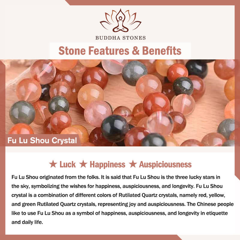 Fortune Jewel 14k Gold Plated Copper Fu Lu Shou Crystal Peach Moonstone Happiness Wealth Ring