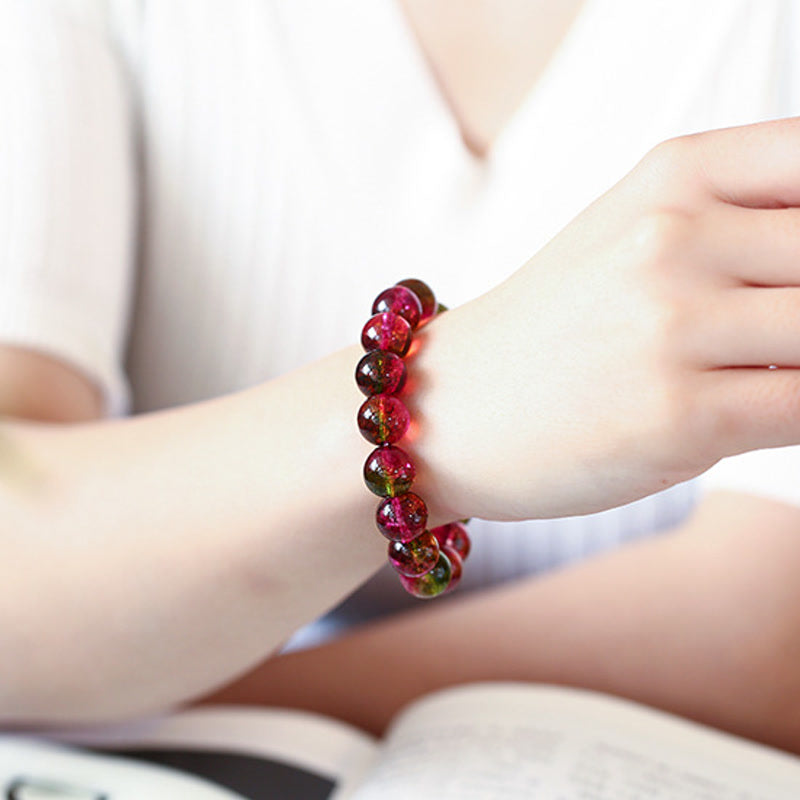 Fortune Jewel Natural Tourmaline Love Wisdom Bracelet