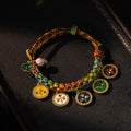 Fortune Jewel Tibetan Colorful Rope Five God Of Wealth Luck Braid Bracelet