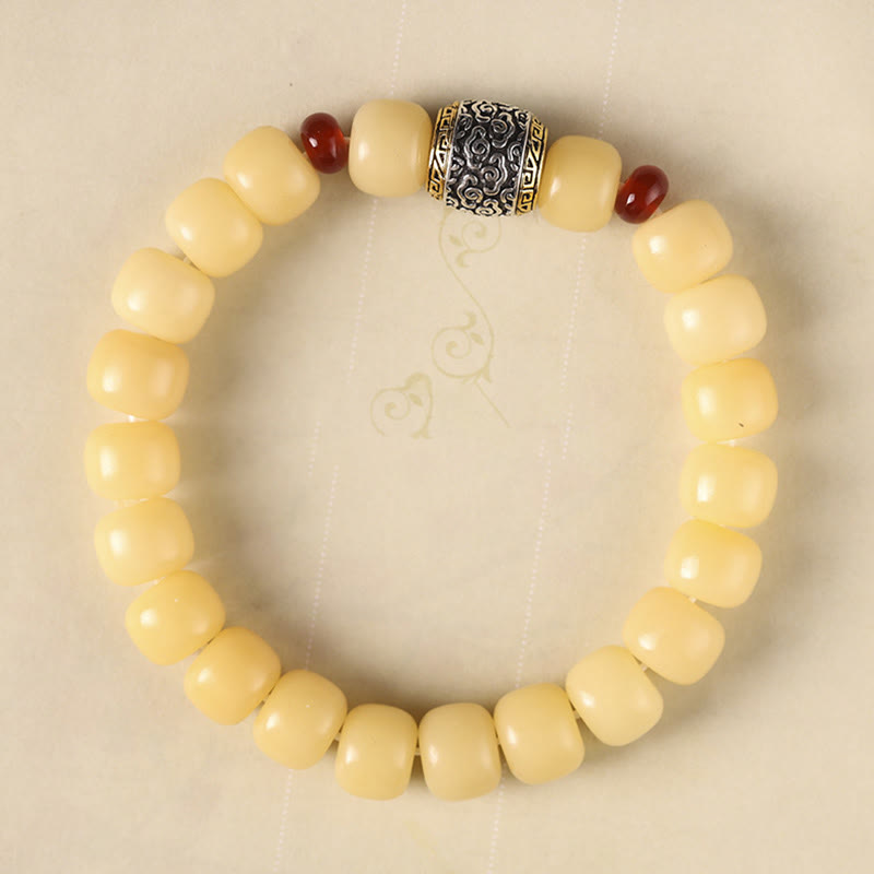 Fortune Jewel Bodhi Seed Auspicious Cloud Fu Character Bead Peace Bracelet