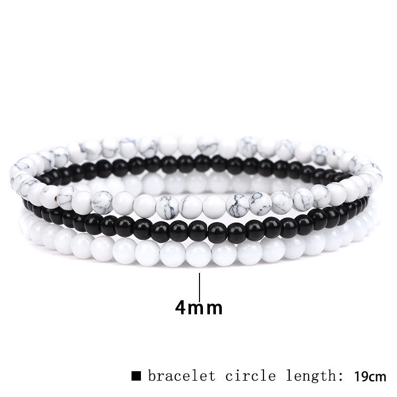 Fortune Jewel 3Pcs Natural Crystal Stone Inner Peace Spiritual Bracelet