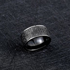 Fortune Jewel Four Guardian Beast Dragon White Tiger Suzaku Basalt Carved Success Luck Ring Fortune Jewel