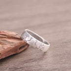 Fortune Jewel 999 Sterling Silver Lotus Elephant Six True Words Blessing Ring Fortune Jewel