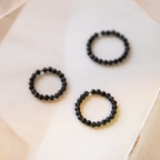 Buddha3bodhi Ultra-fine 3mm Black Obsidian Ring
