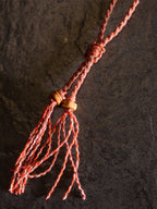 Handmade Rope Tibetan Dzi Bead Pendant