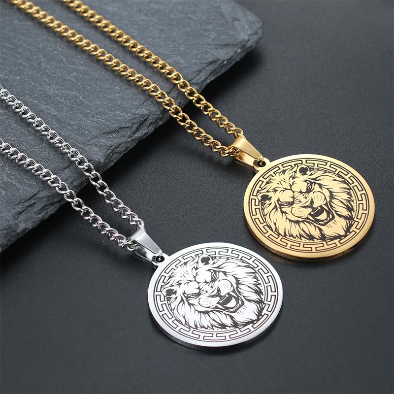 Fortune Jewel Animal Titanium Steel Chain Necklace Protection Pendant