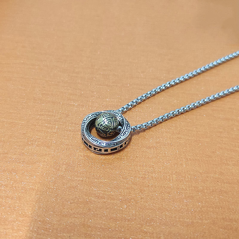 Fortune Jewel Mobius Lucky Bead Copper Wealth Necklace Pendant