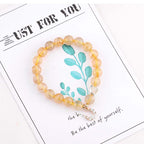 Citrine Luck Protection Moon Charm Bracelet
